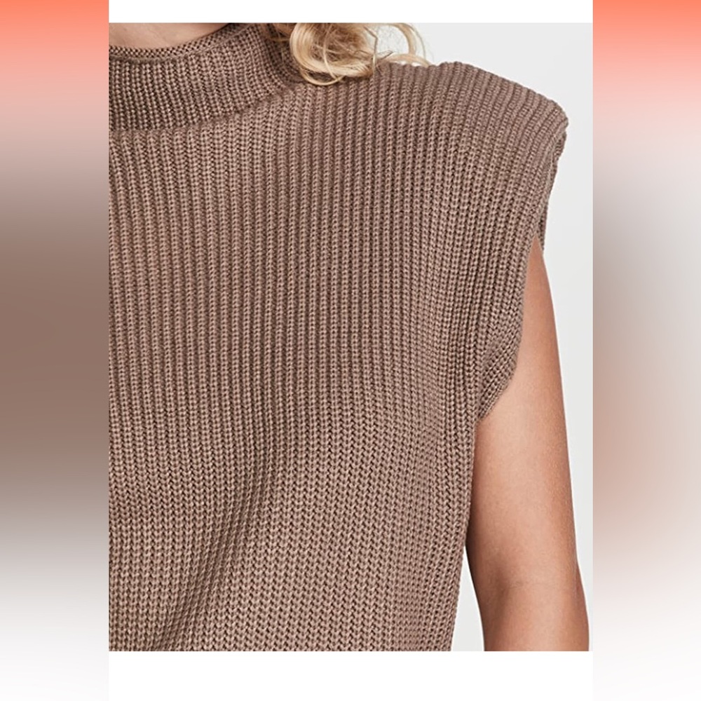 Himosyber size small taupe sweater vest - Picture 2 of 8